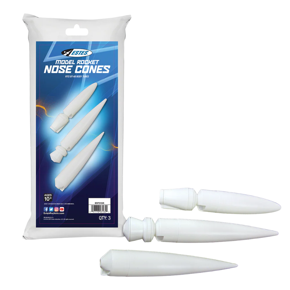 NC-60 Long Nose Cone Asst.  (3 pk)